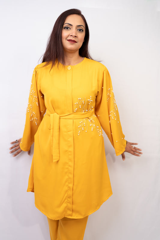 Elegant Yellow Two-Piece Set