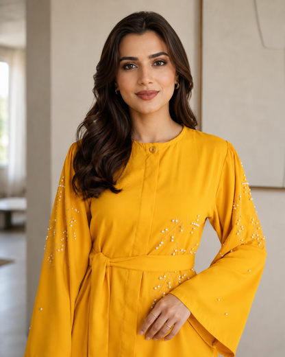 Elegant Yellow Two-Piece Set