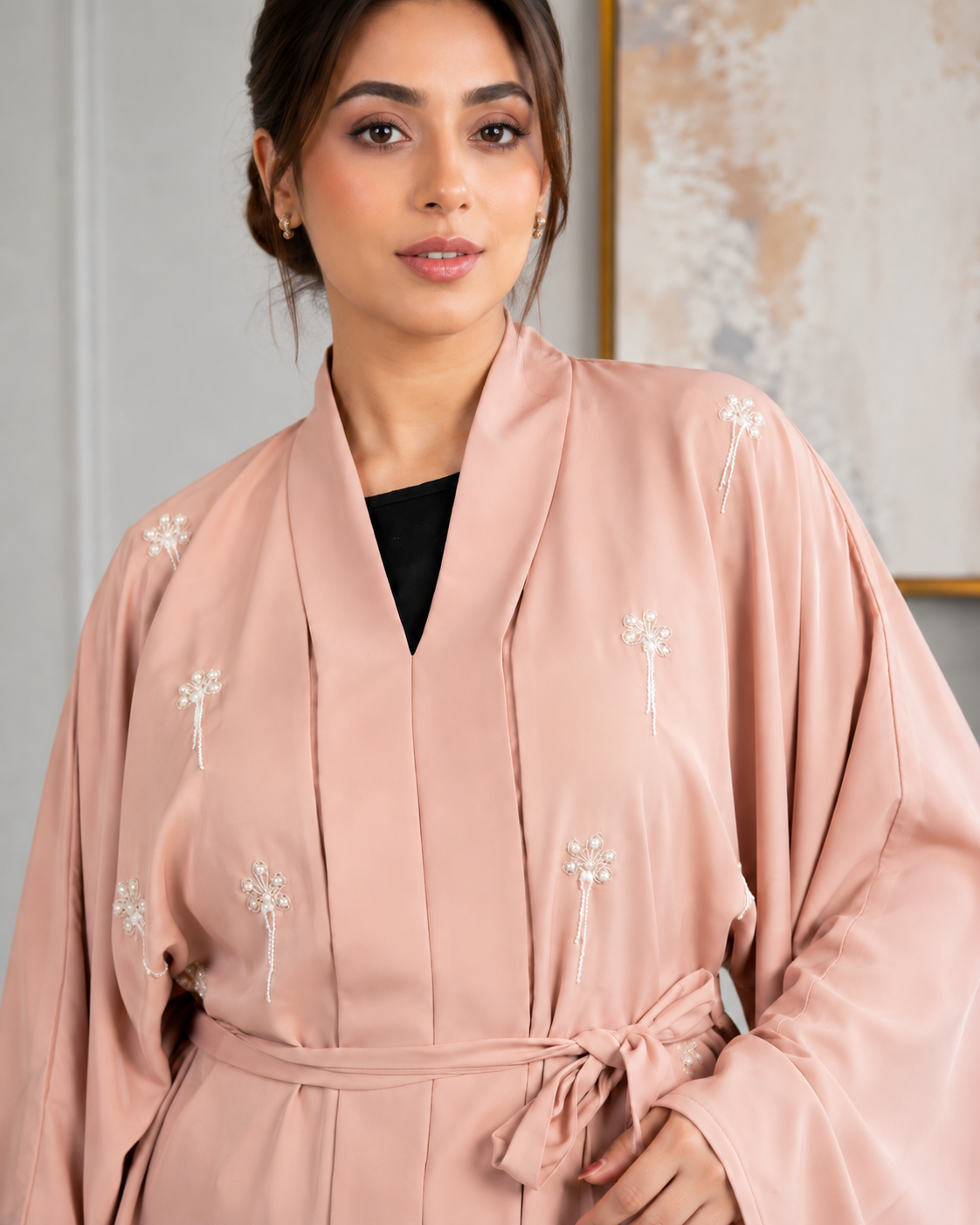 Elegant Light Dusty Pink Two-Piece Set One Size