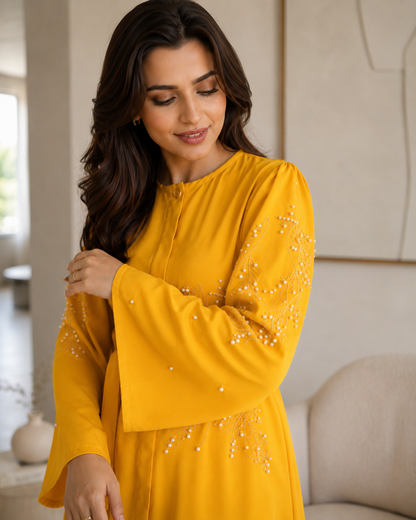 Elegant Yellow Two-Piece Set