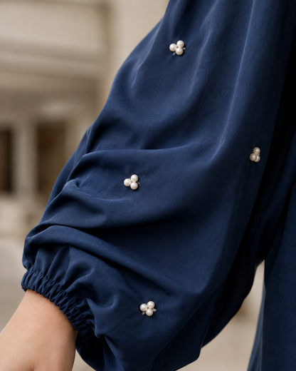 Elegant Navy Two-Piece Set