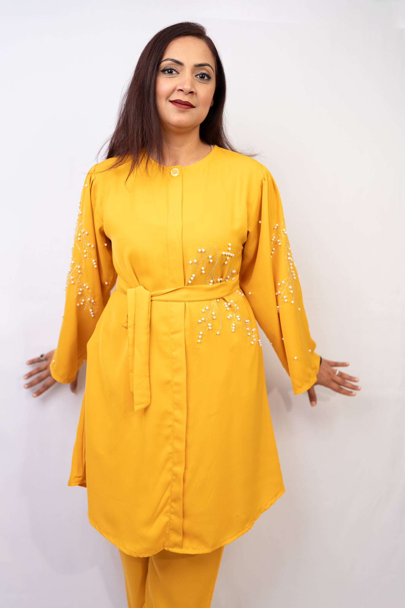 Elegant Yellow Two-Piece Set