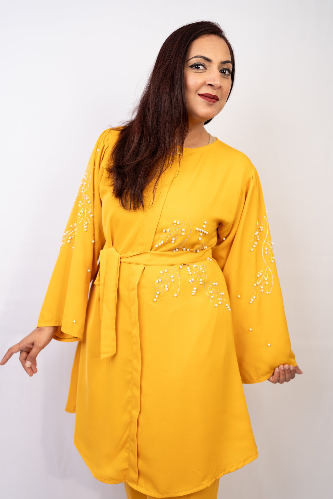 Elegant Yellow Two-Piece Set