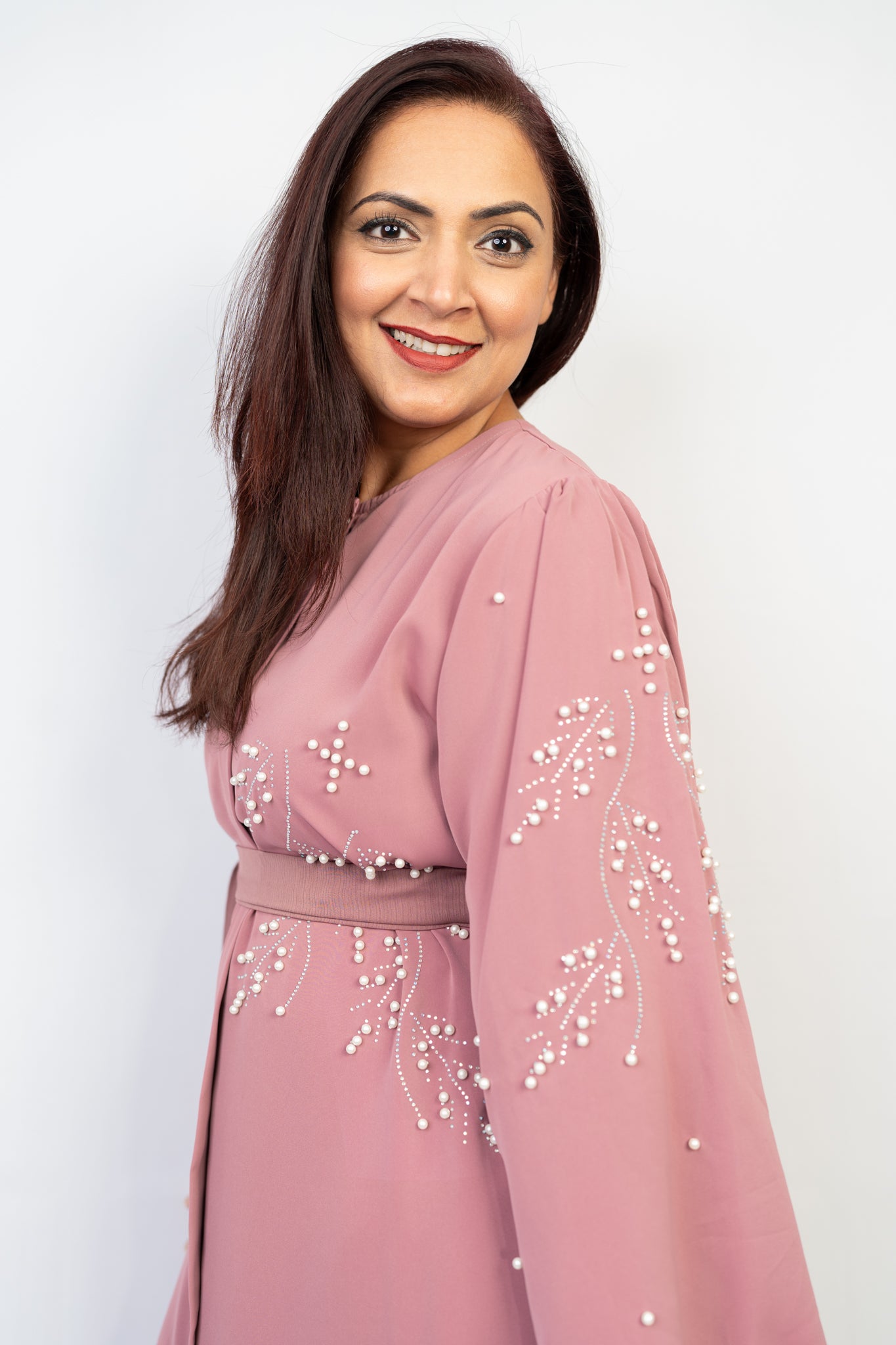 Elegant Mauve Pink Two-Piece Set