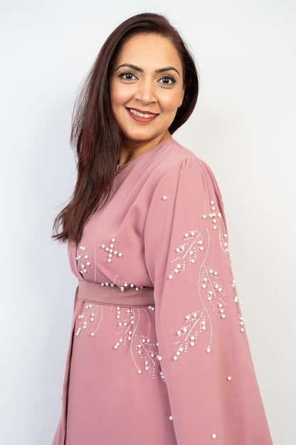 Elegant Mauve Pink Two-Piece Set