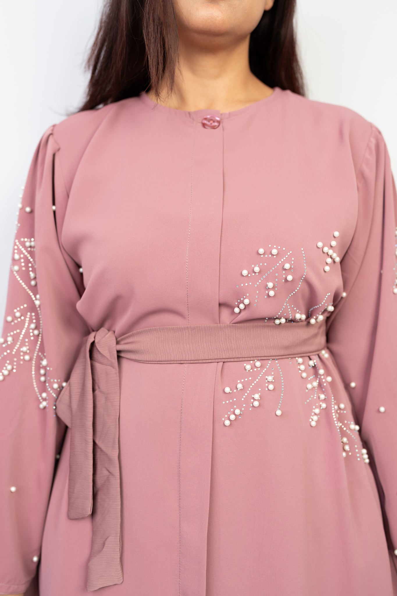 Elegant Mauve Pink Two-Piece Set