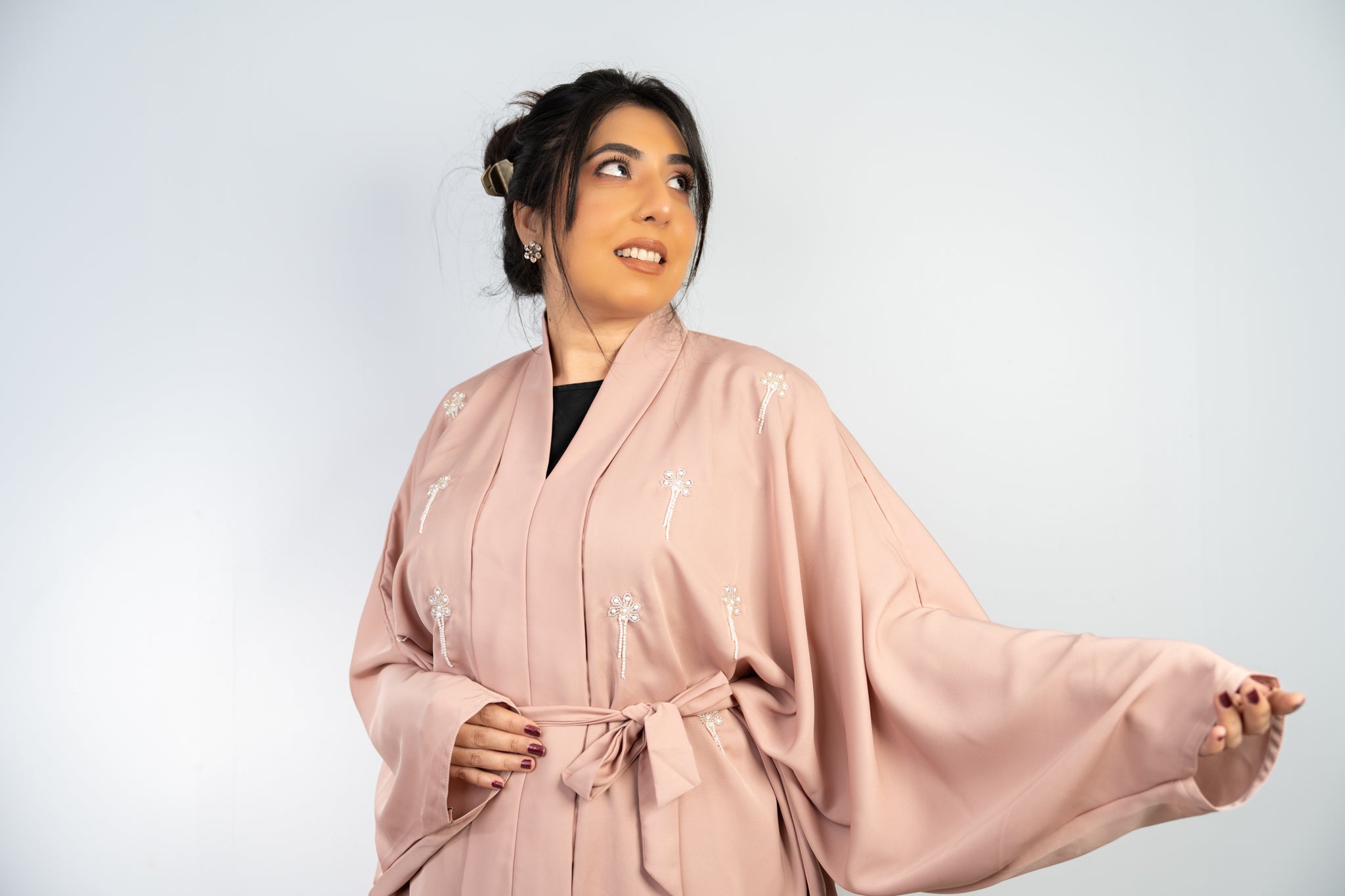 Elegant Light Dusty Pink Two-Piece Set One Size