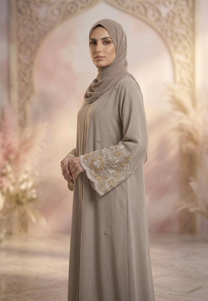 Exclusive Handwork Abaya in Nidha Fabric