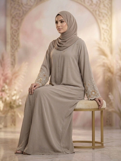 Exclusive Handwork Abaya in Nidha Fabric