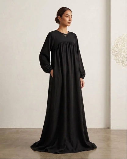 Black Maxi Dress with Pockets