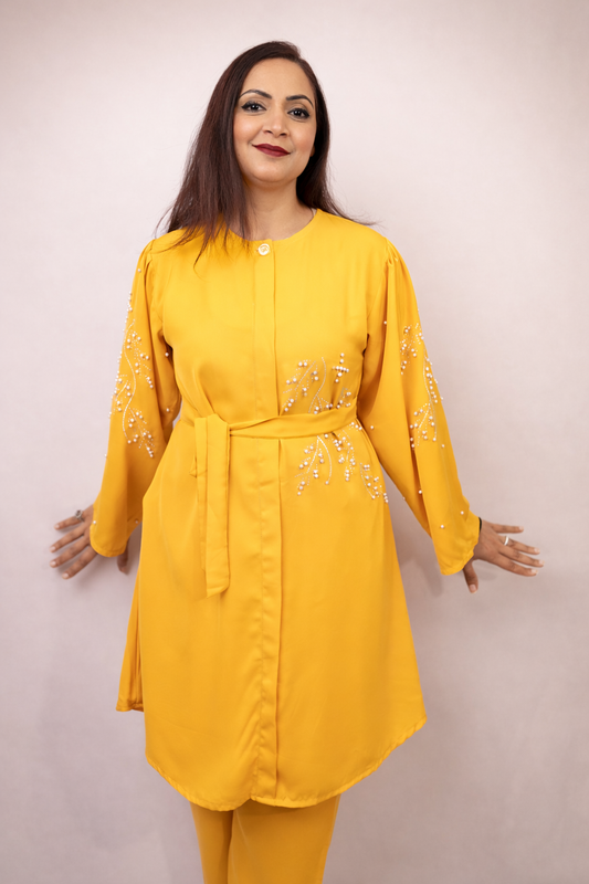 Elegant Yellow Two-Piece Set
